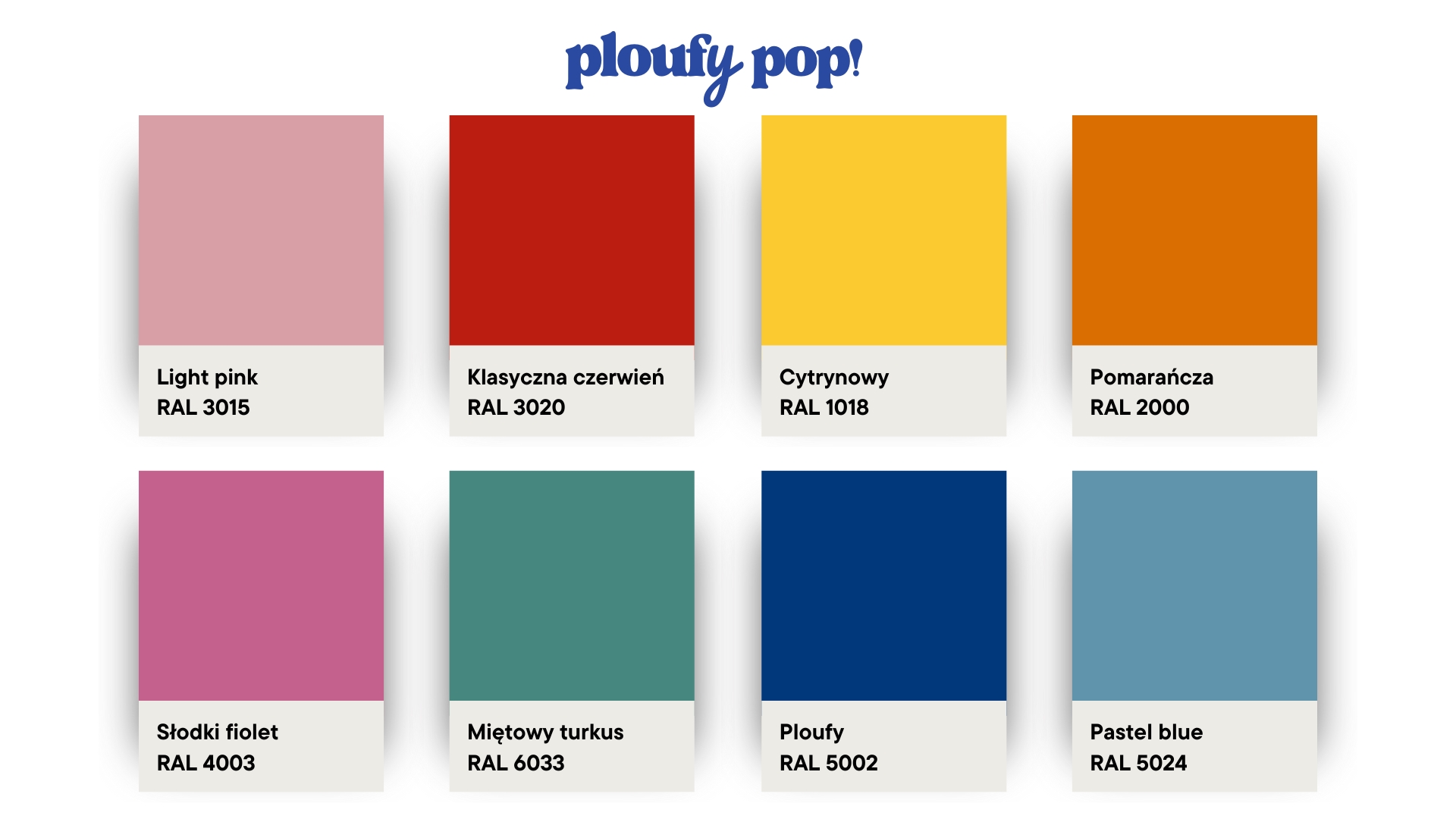 Paleta kolorów personalizacja ploufy pop