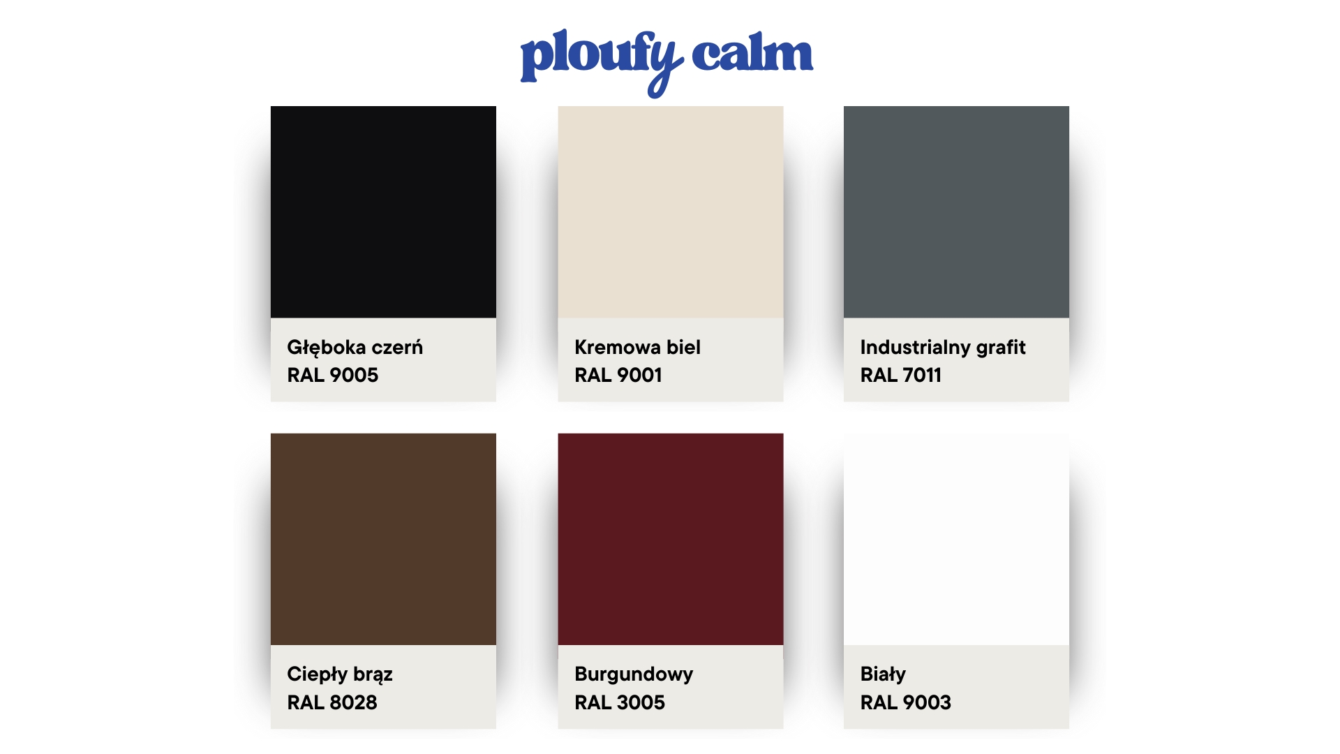 Paleta kolorów personalizacja ploufy calm wzorniki kolorów stonowanych